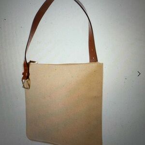 Moschino Tan Tote with Brown Straps